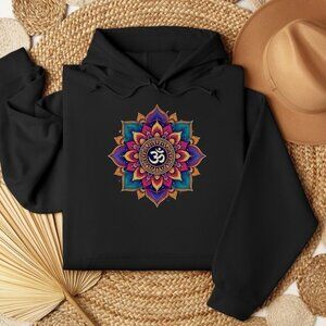 Mandala Hoodie Meditation Hoodie Yoga Hoodie Namaste Hoodie Om Mantra Hoodie